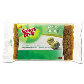 3M 97030 - Scotch-Brite Soap Pads made with Walnut Shells, Light Brown, 1 Each