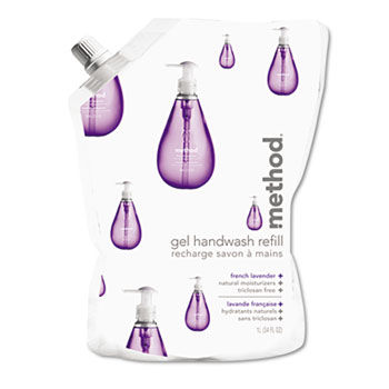 Method 00654 - Gel Hand Wash Refill, 34 oz., Natural Lavender Scent, Plastic Pouch