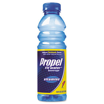 Propel Fitness Water 30077 - Flavored Water, Lemon, Plastic Bottle, 500 mL, 24/Carton