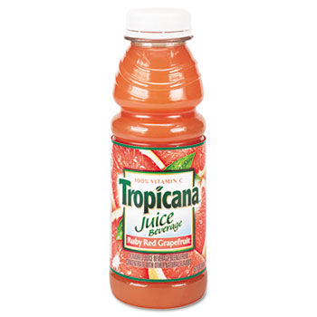 Tropicana 30109 - 100% Juice, Ruby Red Grapefruit, 10 oz Plastic Bottle, 24/Cartontropicana 
