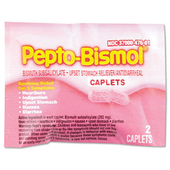 Pepto-Bismol BXPB25 - Tablets, 25 Two-Packs/Box
