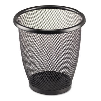 Safco 9716BL - Onyx Round Mesh Wastebasket, Steel Mesh, 3 qt, Blacksafco 