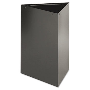 Safco 9550BL - Trifecta Receptacle 26 Inch High Base, Triangular, 15 gal, Blacksafco 