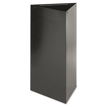 Safco 9552BL - Trifecta Receptacle 34 Inch High Base, Triangular, 19 gal, Black