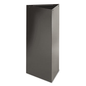 Safco 9553BL - Trifecta Receptacle 38 Inch High Base, Triangular, 21 gal, Black