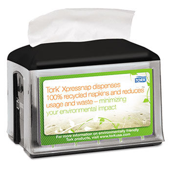 Tork 32XPT - Xpressnap Tabletop Napkin Dispenser, 5.8w x 7.8d x 6.2h, Blacktork 