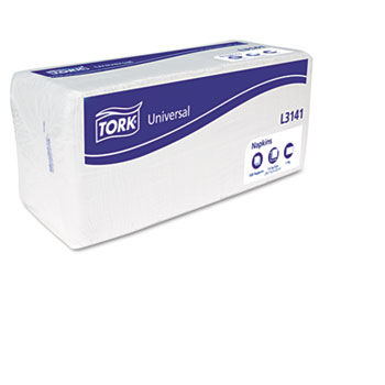 Tork L3141 - Luncheon Napkins, 13d x 11 1/2w, White, 6,000 per Cartontork 