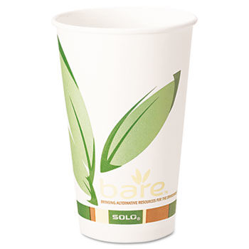 SOLO Cup Company 316RC - Bare PCF Paper Hot Cups, 16 oz., 1000/Carton