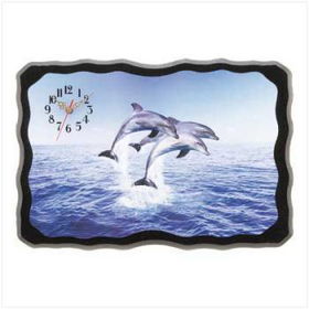 Dolphin Delight Wall Clock Case Pack 1