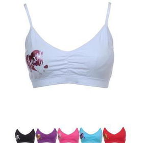 Ladies Seamless Cotton Bra W/Heart Graphic Case Pack 24