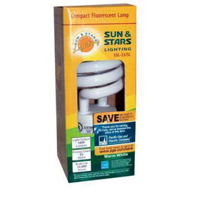 Sun & Stars Lighting 23 Watt Spiral CFL Light Bulb Case Pack 25sun 