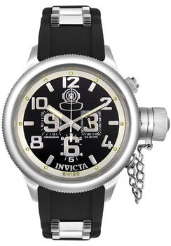 Men's Russian Diver Chronograph Black Rubbermen 