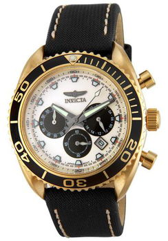 Men's Chronograph Goldplated Black Fabricmen 