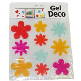 10 Flower Gel Window Decorations Case Pack 48flower 