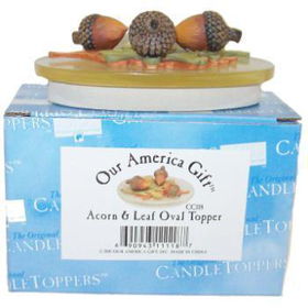 Acorn And Leaf Oval Topper Case Pack 60