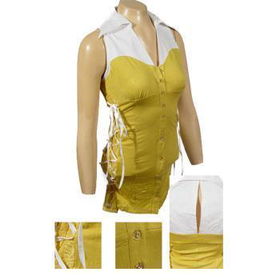 Ladies Collared Top Slit With Back and Side Ties Case Pack 6ladies 