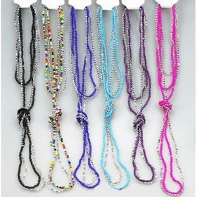 60" Acrylic Seed+CCB Multi Line Necklace Case Pack 12