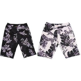 Ladies tropical print cotton bermuda shorts Case Pack 16