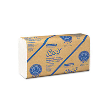 KIMBERLY-CLARK PROFESSIONAL* 01980 - SCOTT SCOTTFOLD Towels, 9 2/5 x 12 2/5, White, 175 Towels/Pack, 25/Cartonkimberly 