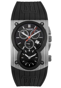 Men's Chronograph Dual Time Black Rubbermen 
