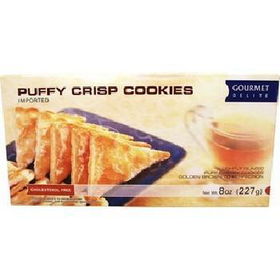 Gourmet Puffy Crisp Cookies 8 oz Case Pack 48