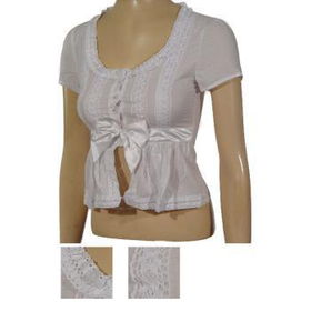 Ladies Button Up Short Sleeved Top Case Pack 6ladies 