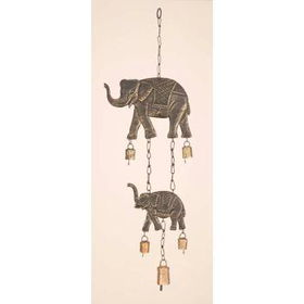 Metal Elephant Chime Windchime Case Pack 6metal 