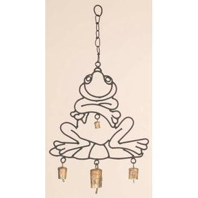 Metal Frog Wind Chime Case Pack 6