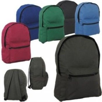 16.5'' Solid Color Backpacks - BELOW WHOLESALE Case Pack 36