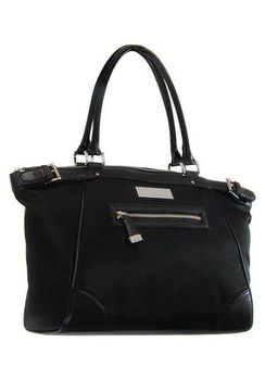 Women's Black/Noir Dual Handle Nylon Satchel