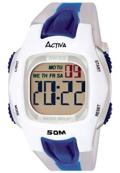 Men's Digital Multi-Function Blue/White Rubbermen 