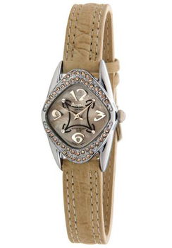 Women's Beige/White Crystal Beige Leatherettewomen 