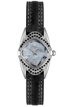 Women's Black & White Crystal Black Leatherettewomen 