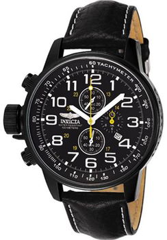 Men's Lefty Chronograph Black Leathermen 