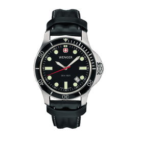 Battalion III Diver, Black Dial, Black Leather Strapbattalion 