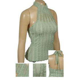 Ladies Halter Top w/Ruffles and Collar Case Pack 6ladies 