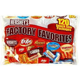 Hershey's Factory Favorites 120 Snack Size Candy Case Pack 4