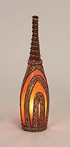RESIN/ABACA WOVEN LMP 23"H, 6"Wresin 