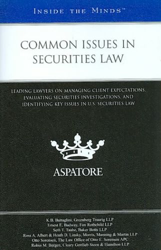 Common Issues in Securities Lawcommon 