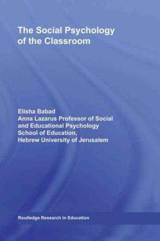 The Social Psychology of the Classroomsocial 