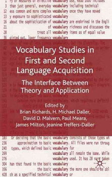 Vocabulary Studies in First and Second Language Acquisitionvocabulary 