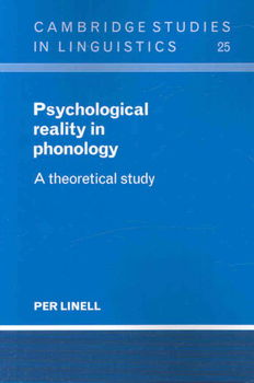 Psychological Reality in Phonologypsychological 