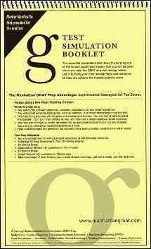 Manhattan GMAT Test Simulation Bookletmanhattan 