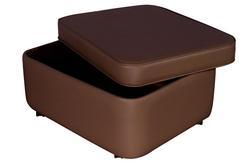 Chocolate Microsuede Jumbo rectangle storage ottoman