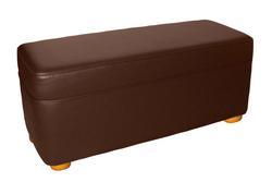 Walnut Vinyl Large Bench With 2" Bun Feetwalnut 