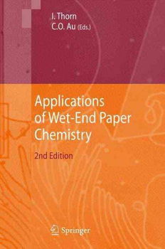 Applications of Wet-End Paper Chemistryapplications 