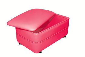 Hot Pink Rectangle storage ottomanpink 