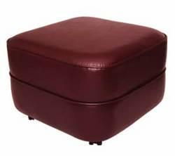 Brick Vinyl Square non-storage ottoman