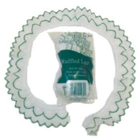 White And Green Ruffled Lace Case Pack 100white 