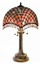 Tiffany-style Amber Beaded Table Lamptiffany 